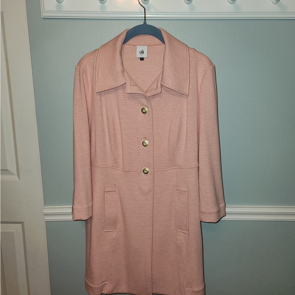 Cabi Chic Pink Coat with Buttons